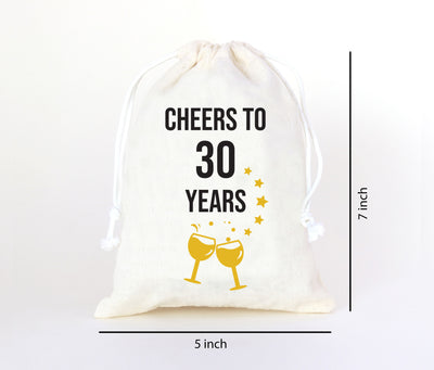 Birthday Party Gift Bag  | 30th Happy Birthday Favor Bags
