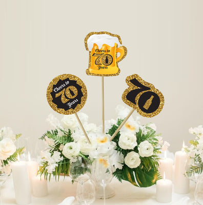 70th Birthday Theme Party Table Decors | 70th Birthday Party Centerpieces Decorations