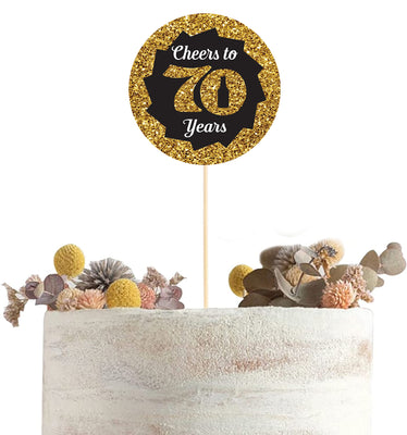 70th Birthday Party Theme Cake Decorations | Happy Birthday Party Cake Toppers