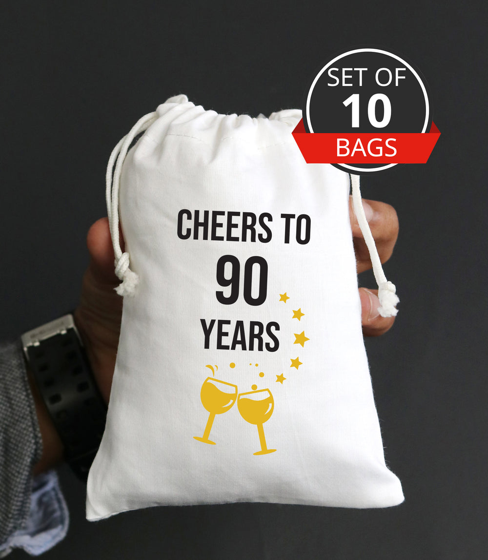 Birthday Party Supplies - Favor Bags |  90th Birthday Goodie Bags