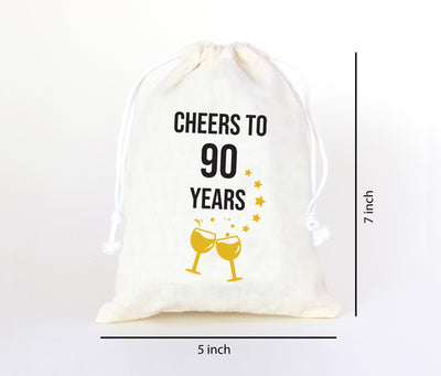 Birthday Party Supplies - Favor Bags |  90th Birthday Goodie Bags