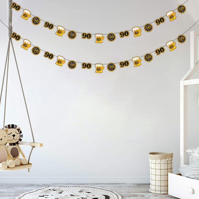 90th Birthday Theme Party Supplies | Happy Birthday Party Garland Decorations