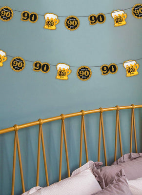 90th Birthday Theme Party Supplies | Happy Birthday Party Garland Decorations