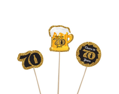 70th Birthday Party Ideas | Birthday Party Theme Cupcake Toppers Decorations