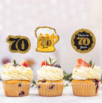 70th Birthday Party Ideas | Birthday Party Theme Cupcake Toppers Decorations