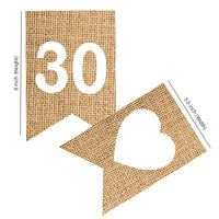 Gift for 30th Anniversary - Burlap Banner