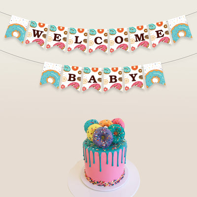 Donut Baby Shower Banner