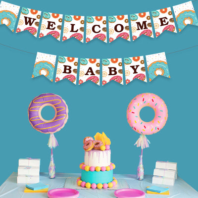 Donut Baby Shower Banner