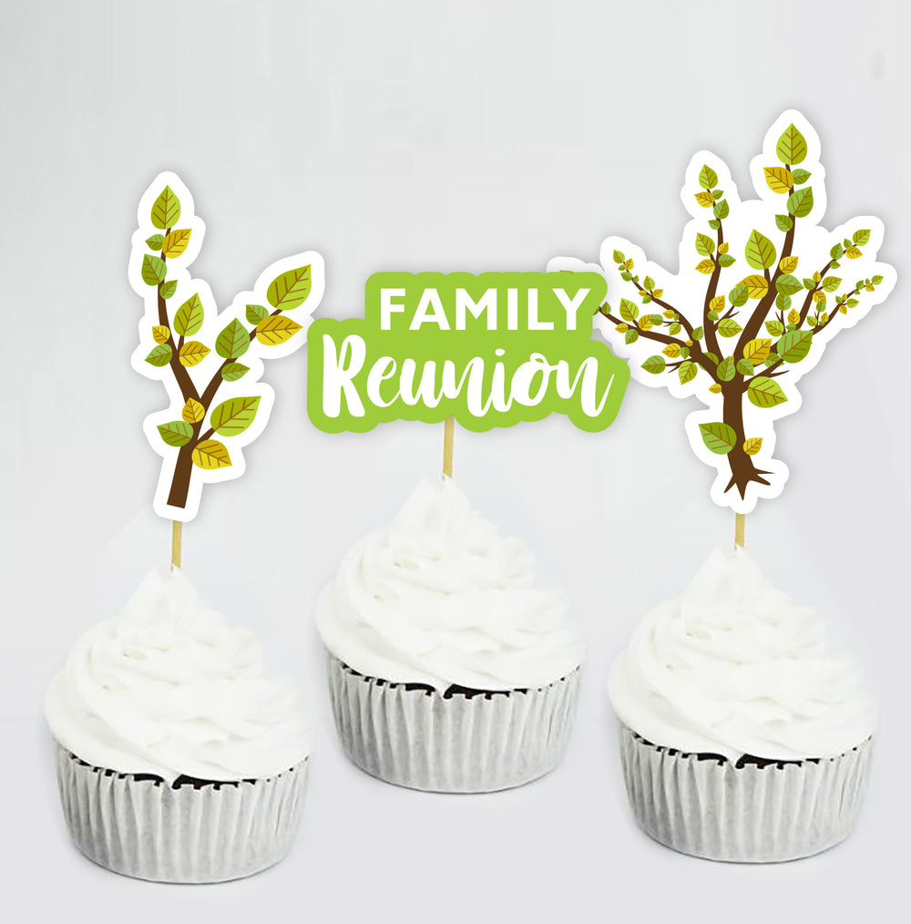 Family Reunion Cupcake Toppers