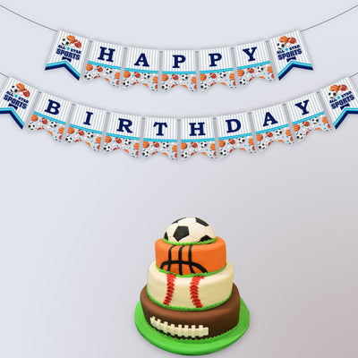 Happy Birthday Banner | Sports Theme Birthday Ideas