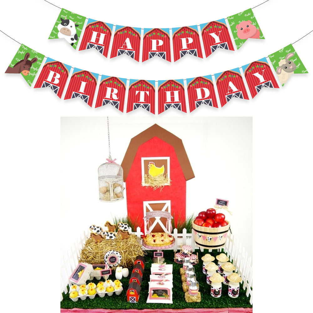 Farm Birthday Party Decorations | Farm Banner Designs