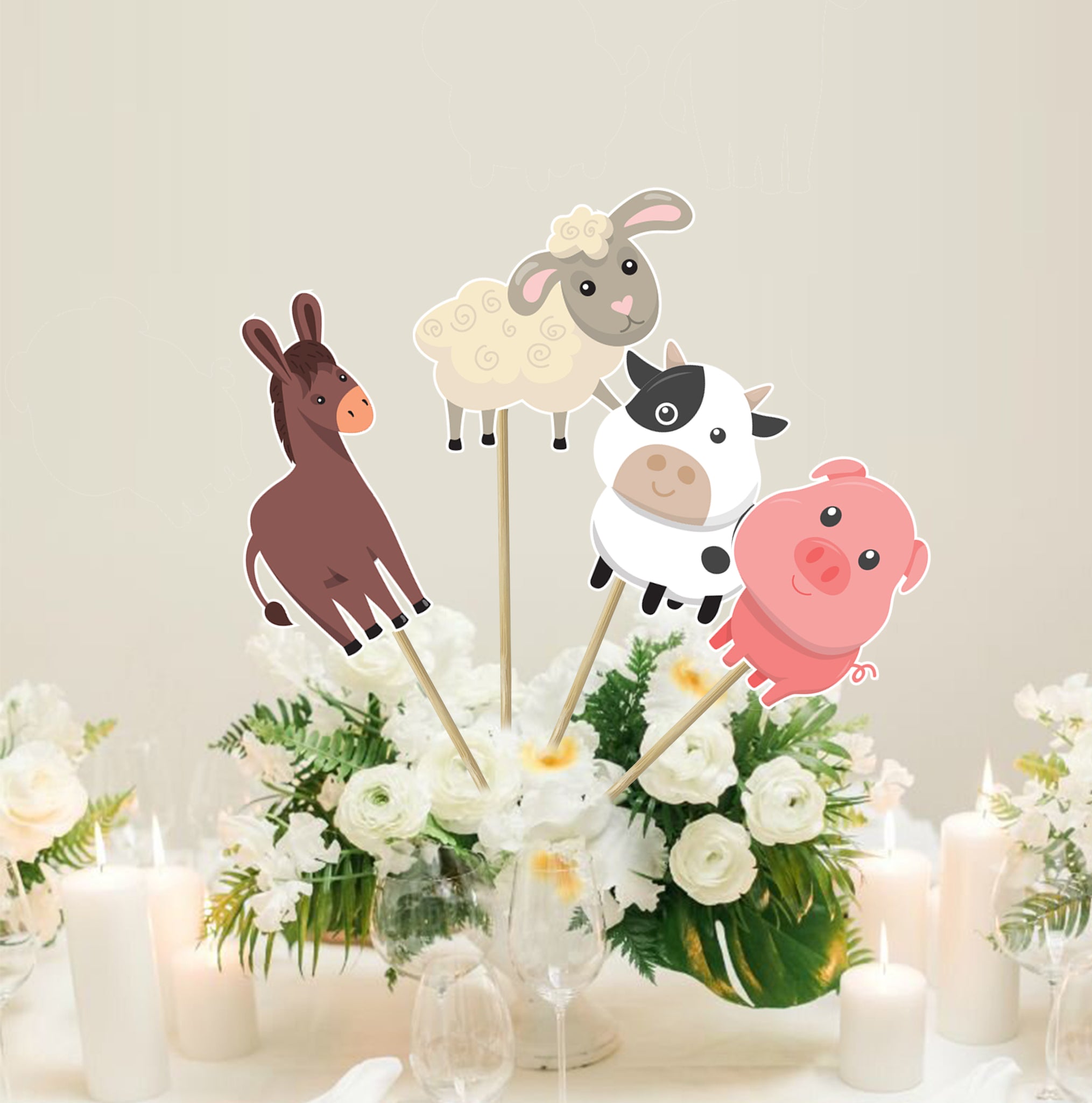 farm theme baby shower decorations
