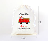 Fire Truck Birthday theme favors | Fire Truck Birthday gift bags