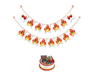 Fire Truck Birthday Party Supplies | Fire Truck Birthday Party Banners