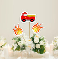 Fire Truck Birthday Centerpieces | Fire Truck Birthday Party Table Decorations