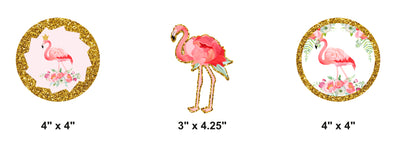 Flamingo Birthday Cupcake Toppers | Girl Birthday Theme Decorations