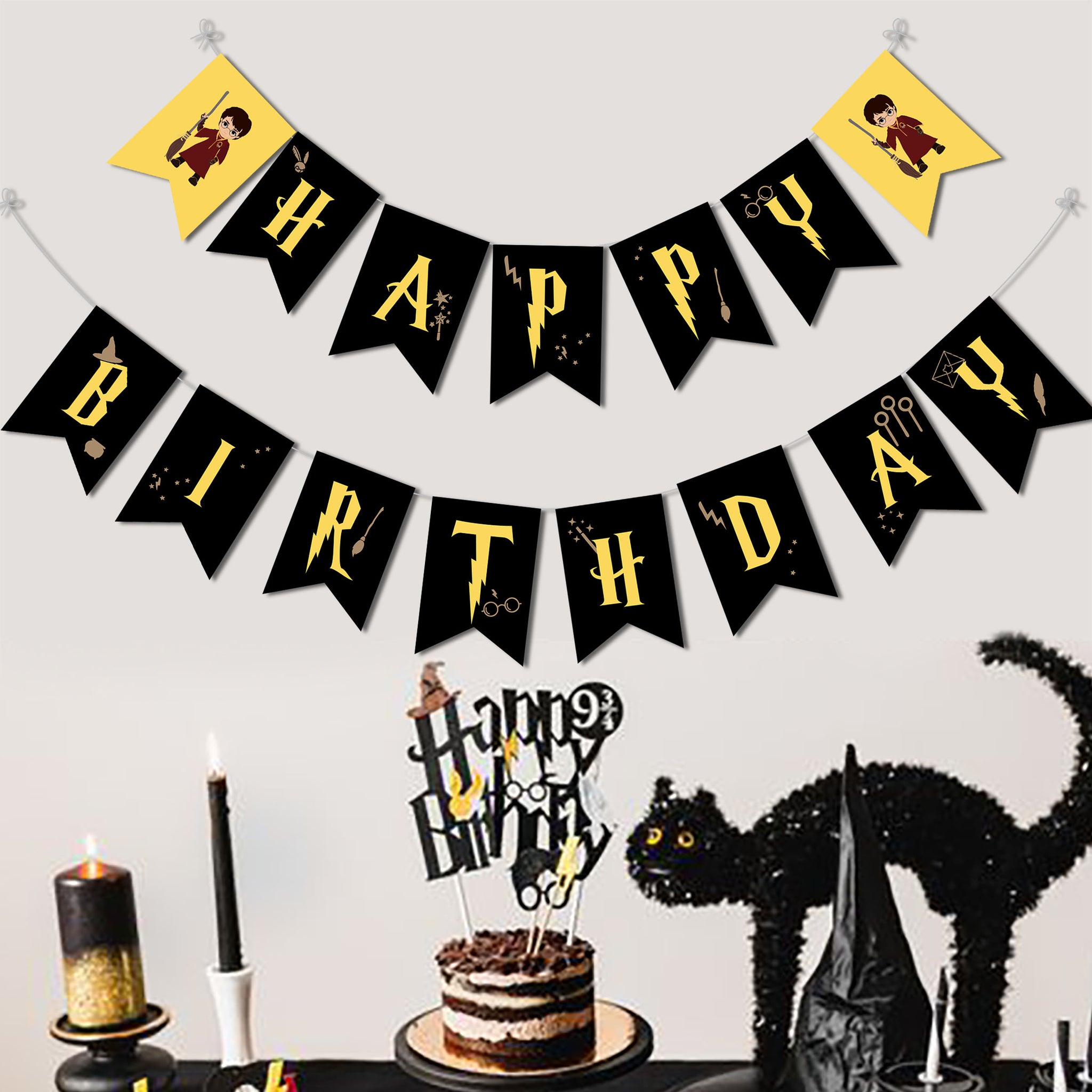 Harry Potter Inspired Happy Birthday Banner / Diy Harry Potter Style Party  Banner Printable /