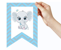 Baby Shower Elephant Theme Boy Decorations | Baby Shower Banner