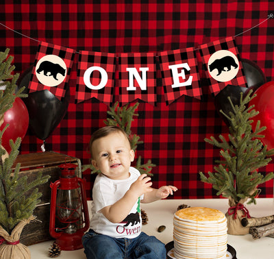 Lumberjack Birthday Party Theme | Lumberjack 1st Birthday Banner