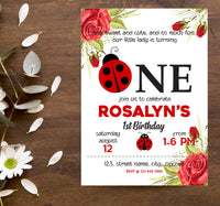 Lady Bug Invitation |  Lady Bug Party Decoration