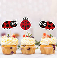 Lady Bug Cup Cake Topper | Lady Bug Party Supplies