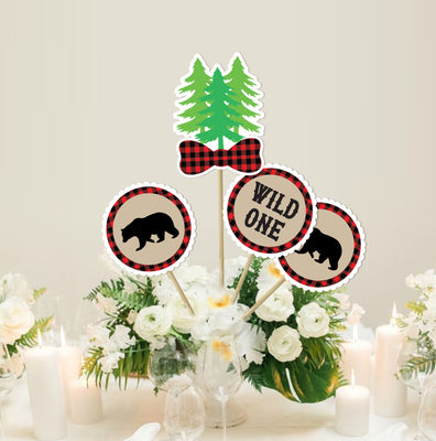 Lumberjack Birthday Party Centerpieces