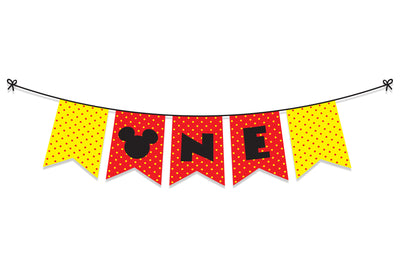 Ideas for Mickey Mouse 1st Birthday Party - Banner