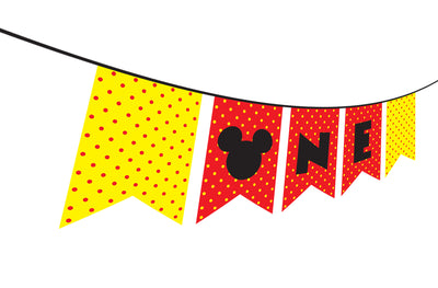 Ideas for Mickey Mouse 1st Birthday Party - Banner