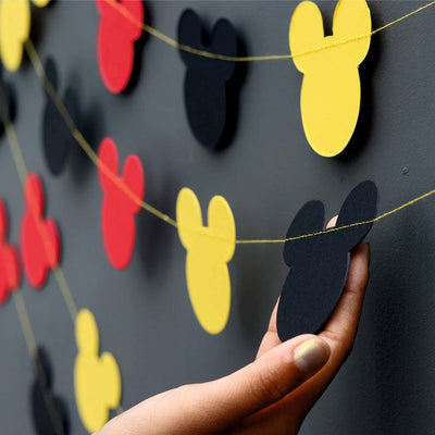 Mickey Mouse Garland Party Decorations | Happy Birthday Decor Garland