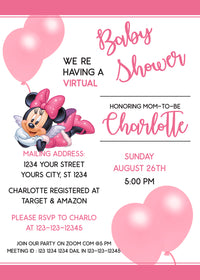 Minnie Mouse Baby Shower Ideas | Minnie Mouse Invitation Ideas