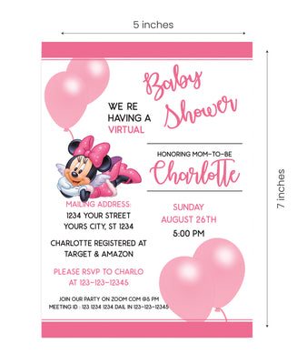 Minnie Mouse Baby Shower Ideas | Minnie Mouse Invitation Ideas