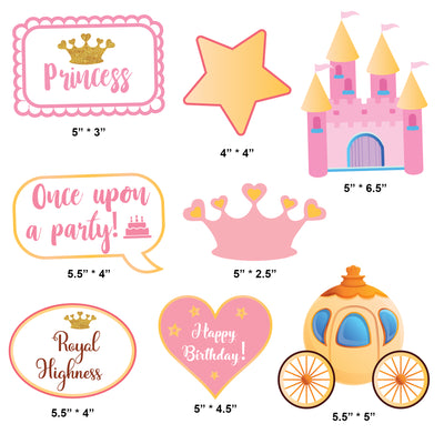 Princess Birthday Party Ideas | Princess Photo Booth Props