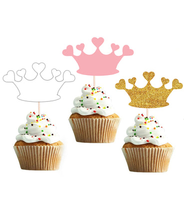 Princess Baby Shower Cupcake Toppers | Cupcake Decorations for Baby Shower