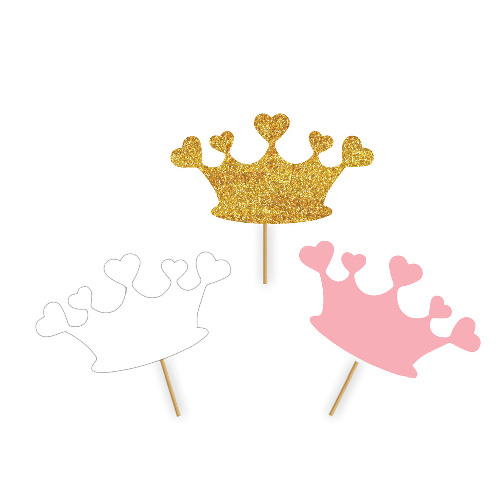 Princess Baby Shower Cupcake Toppers | Cupcake Decorations for Baby Shower