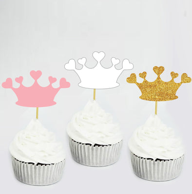 Princess Baby Shower Cupcake Toppers | Cupcake Decorations for Baby Shower