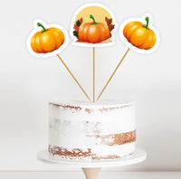 Pumpkin Theme Cake Topper | Baby Shower Cake Toppers