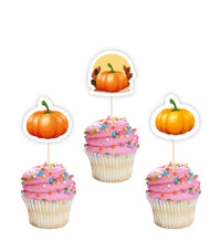Baby Shower Cupcake Toppers | Pumpkin Theme Cake Decorations