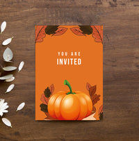 Baby Shower Party Supplies | Pumpkin Theme Baby Shower Invitations