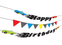 car happy birthday banner