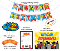 Superhero Party Decoration Supplies  |  Combo Pack