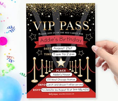 Hollywood Birthday Party Invitation | Hollywood Birthday Party ideas