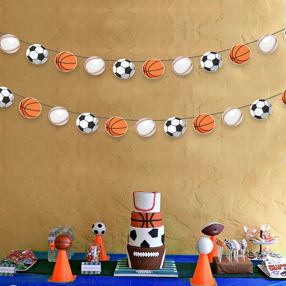 Sports Theme Baby Shower Decorations | Boy Baby Shower Party Garlands