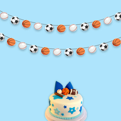 Sports Theme Baby Shower Decorations | Boy Baby Shower Party Garlands