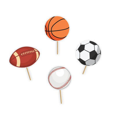 Sports Theme Cupcake Toppers | Baby Shower Cake Decorations
