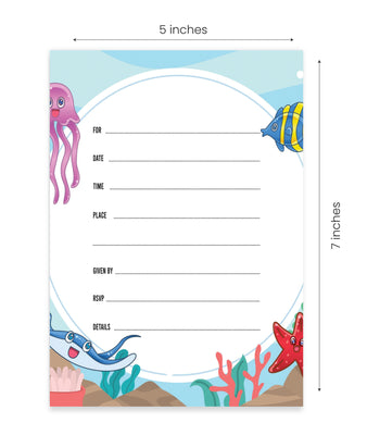 Under the Sea Theme Baby Shower  Invitations | Girl Baby Shower Invitation Cards