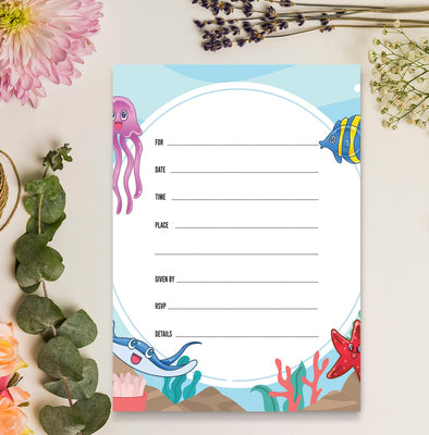 Under the Sea Theme Baby Shower  Invitations | Girl Baby Shower Invitation Cards