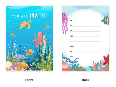 Under the Sea Theme Baby Shower  Invitations | Girl Baby Shower Invitation Cards