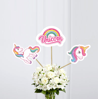 Unicorn Birthday Table Decorations |Unicorn Themed Birthday Centerpieces