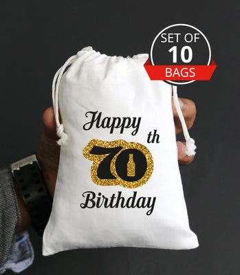 70th Birthday Party Favor Bags |  Birthday Goodie Bags