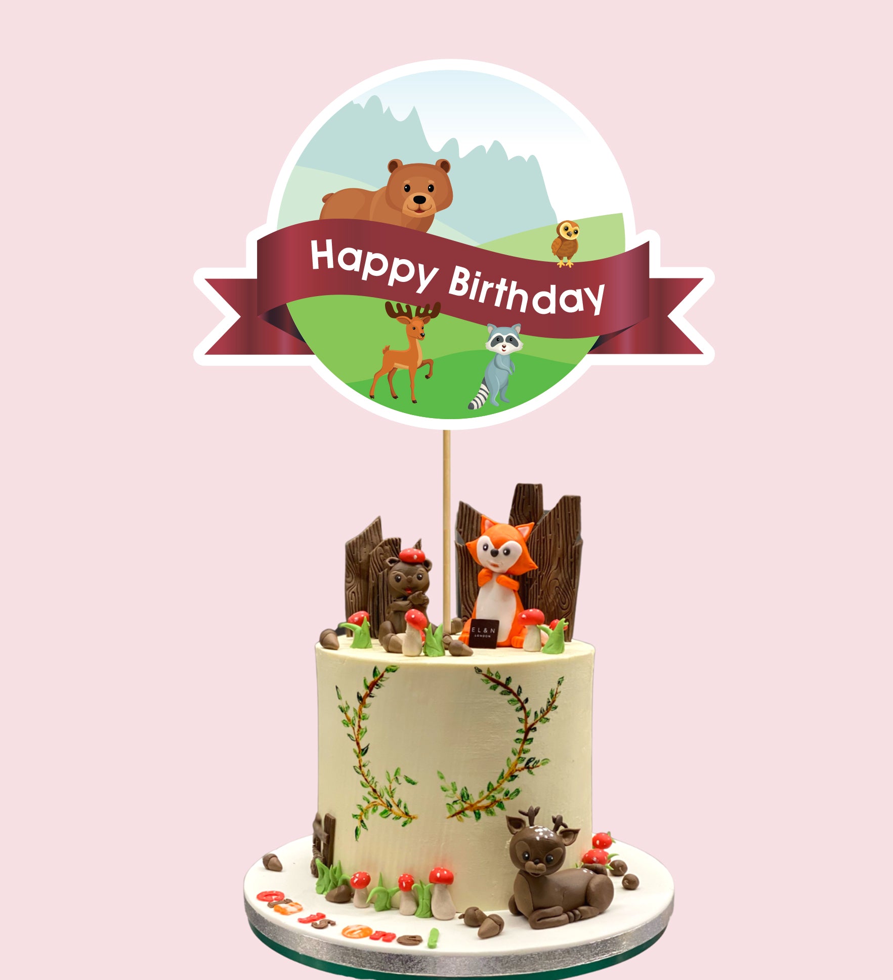 WOODLAND theme CAKE SMASH photoshoot DECOR, cake and birthday PARTY  decorations from ALIEXPRESS - YouTube